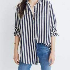 Madewell Tunic Shirt in Hampden Stripe